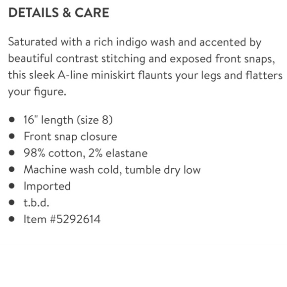 💖HP💖 Madewell denim A-line mini skirt size 0 - Picture 5 of 5